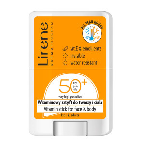 LIRENE Witaminowy sztyft do twarzy i ciała SPF50+ 15g