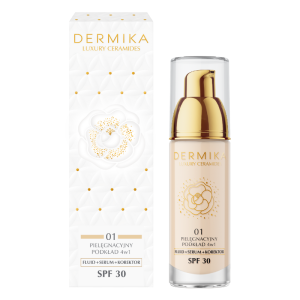 DERMIKA Luxury Ceramides 01, Pielęgnacyjny podkład 4w1, SPF 30 - 30ml