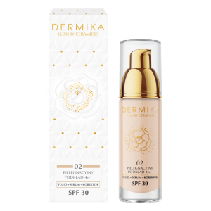 Dermika Luxury Ceramides 02, Pielęgnacyjny podkład 4w1, SPF 30 - 30ml