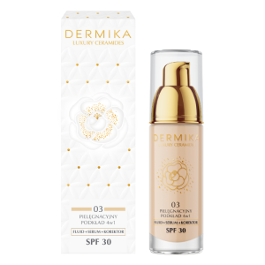 DERMIKA Luxury Ceramides 03, Pielęgnacyjny podkład 4w1, SPF 30 - 30ml