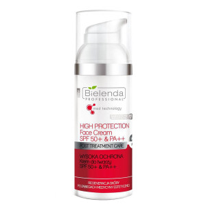 BIELENDA PROFESSIONAL Post Treatment Care krem do twarzy SPF50+ & PA++ wysoka ochrona - 50ml