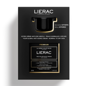 LIERAC PREMIUM KREM BOGATY + REFILL - 50+50ml