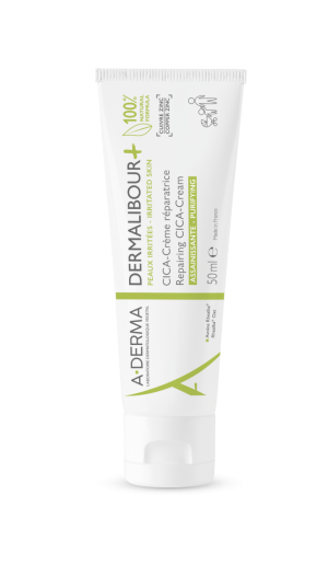 A-DERMA DERMALIBOUR+ CICA - Krem regenerujący do skóry podrażnionej od 1. dnia życia - 50 ml