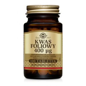 SOLGAR Kwas Foliowy 400 µg - 100 Tabletek
