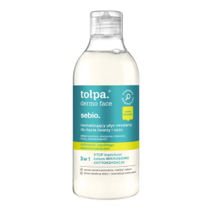 TOŁPA  DERMO FACE SEBIO Normalizujący płyn micelarny do mycia twarzy i oczu - 400 ml