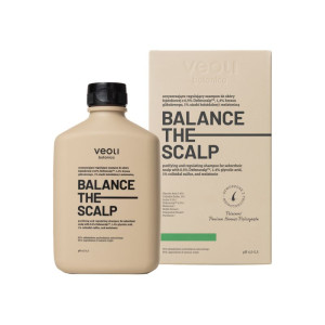 VEOLI BOTANICA BALANCE THE SCALP Oczyszczająco-regulujący szampon do skóry łojotokowej z 0,5% Defenscalp™, 1,4% kwasu glikolowego, 1% siarki koloidalnej i melatoniną 300 ml
