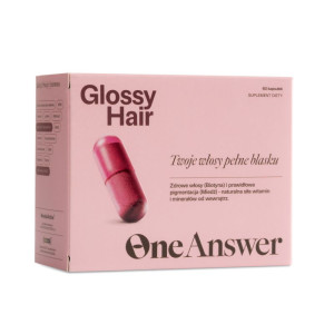 ONEANSWER Glossy Hair Suplement diety na zdrowe i mocne włosy 60 kapsułek
