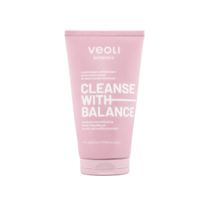 VEOLI BOTANICA CLEANSE WITH BALANCE – Oczyszczająco-peelingujący żel do mycia twarzy do skóry tłustej i mieszanej 150 ml