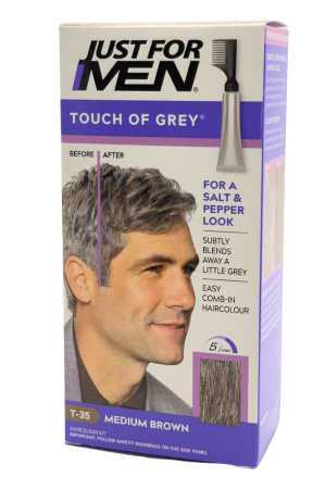 JUST FOR MEN Touch Of Grey Odsiwiacz - Średni Brąz (T-35)