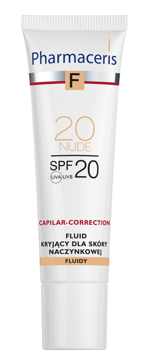 PHARMACERIS  F CAPILAR-CORRECTION Fluid Kryjący Dla Skóry Naczynkowej NUDE 20 SPF20 - 30 ml