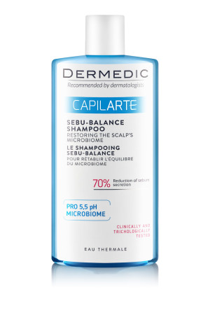 DERMEDIC CAPILARTE Szampon SEBU-BALANCE Przywracający Równowagę Mikrobiomu Skóry - 300 ml
