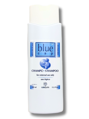 BLUE CAP Szampon Zmniejsza i Eliminuje Złuszczanie Się Naskórka, Świąd, Pieczenie i Podrażnienia Skóry - 400 ml