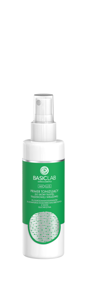 BASICLAB Primer Tonizujący Do Skóry Tłustej, Trądzikowej i Wrażliwej - 150ml