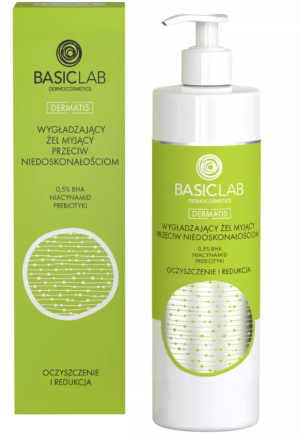 BASICLAB Wygładzający Żel Myjący Przeciw Niedoskonałościom z 0,5% BHA - 300ml