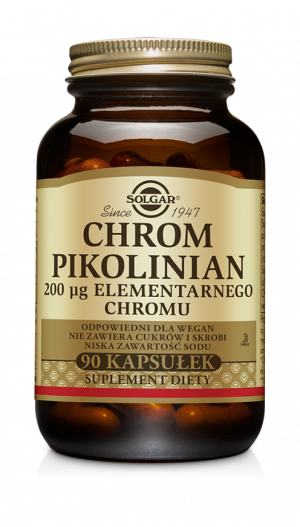 SOLGAR Chrom Pikolinian 200ug Elementarnego Chromu - 90 Kapsułek