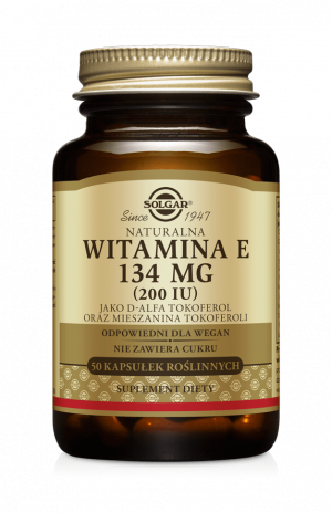 SOLGAR Witamina E Naturalna Na Ochronę Komórek Przed Stresem Oksydacyjnym 134 mg - 50 Kapsułek