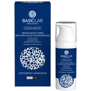 BASICLAB Trehalozowy Krem 3% Ksylitol, 2% Inozytol  Bogata Konsystencja Nawilżenie i Odżywienie - 50ml