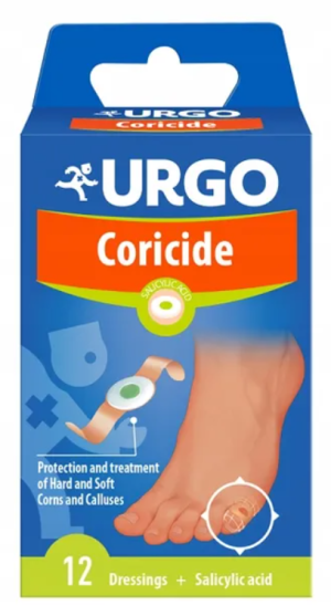 URGO CORICIDE Plastry z ASA Na Odciski 12 szt