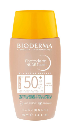 BIODERMA Photoderm Podkład Mineralny Z Efektem Nude Odcień Ciemny SPF 50+ - 40 ml
