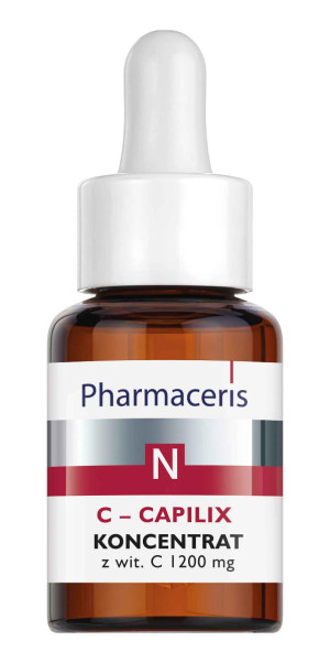 PHARMACERIS N C-CAPILIX Koncentrat z wit. C 1200 mg Dla Skóry Naczynkowej - 30 ml