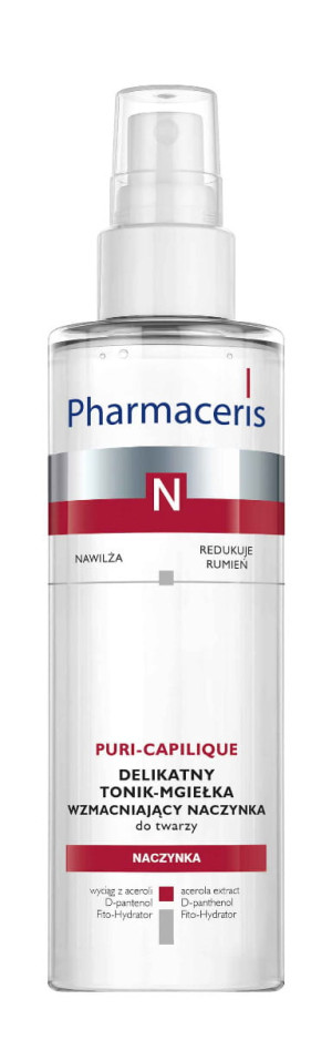 PHARMACERIS N PURI-CAPILIQUE Łagodny Tonik-Mgiełka Wzmacniający Naczynka - 200 ml