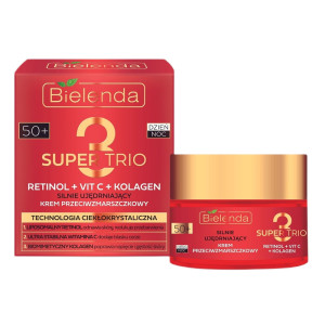 BIELENDA Super Trio Silnie Ujędrniający Krem Przeciwzmarszczkowy 50+ - 50ml
