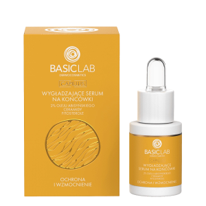 BASICLAB Capillus Wygładzające Serum Na Końcówki Ochrona i Wzmocnienie - 2% oleju abisyńskiego - 15ml