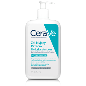 CERAVE Żel Myjący Przeciw Niedoskonałościom dla skóry tłustej i skłonnej do trądziku - 473ml