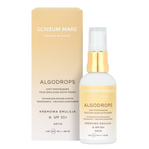 SENSUM MARE Algodrops innowacyjna kremowa emulsja ochronna przeciw fotostarzeniu SPF 50+ UVB UVA PA++++ HEV/IR 50ml