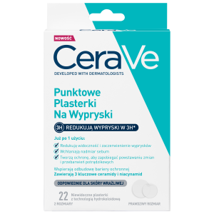 CERAVE Punktowe Plasterki Na Wypryski Dla Skóry Trądzikowej, Wrażliwej - 22 szt.