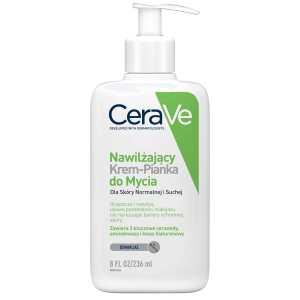 CERAVE Nawilżający Krem-Pianka do Mycia Twarzy I Demakijażu Skóra Sucha I Normalna - 236ml