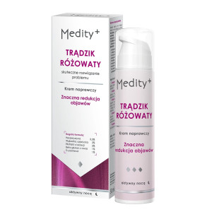 Medity+ Trądzik Różowaty krem naprawczy na noc - 50ml