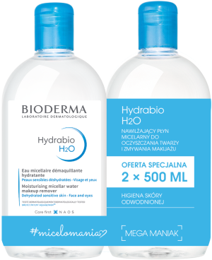 BIODERMA HYDRABIO H2O Woda Micelarna 1+1 - 500 ml x2