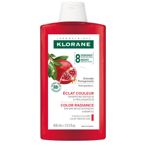 KLORANE PROMIENNOŚĆ KOLORU Szampon przedłużający trwałość i intensywność koloru z granatem - 400ml