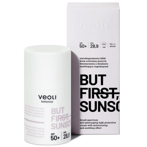 VEOLI BOTANICA But First Sunscreen lekki krem ochronny przeciw fotostarzeniu o działaniu nawilżająco-łagodzącym SPF50+ - 50ml