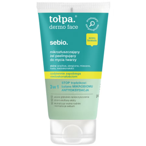 TOŁPA DERMO FACE SEBIO Mikrozłuszczający Żel peelingujący do mycia twarzy - 150ml