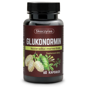 Skoczylas Glukonormin kozieradka + morwa + cynamonowiec suplement diety 60 kapsułek