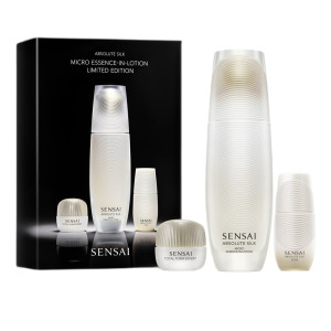 Sensai Absolute Silk zestaw Micro Essence-In-Lotion balsam do ciała 125ml + Absolute Silk Fluid nawilżająca emulsja 16ml + Expert Cream krem do twarzy