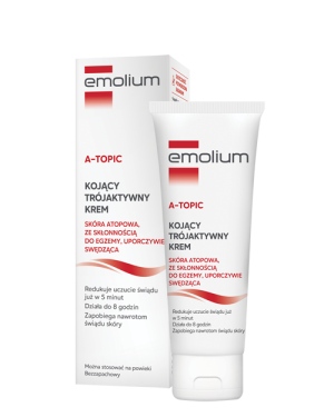 EMOLIUM A-TOPIC Kojący Trójaktywny Krem Skóra Atopowa - 75ml