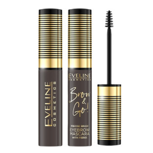 Eveline Cosmetics Brow & Go! Eyebrow Mascara tusz do brwi z zagęszczającymi włókienkami 02 Dark 6ml