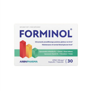 AronPharma Forminol utrzymanie prawidłowego poziomu glukozy we krwi suplement diety 30 kapsułek
