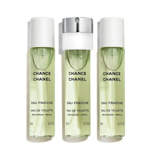 Chanel Chance Eau Fraiche zestaw woda toaletowa spray wkład 3x20ml