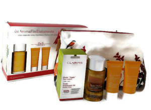 CLARINS SET (TONIC TREATMENT OIL 100ML+ TONIC BATH&SHOWER CONCENTRATE 30ML + TONIC MOISTURIZING BALM 30ML)