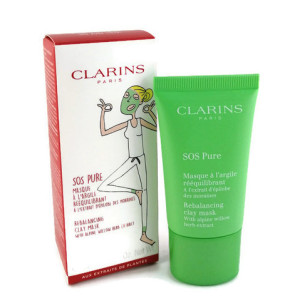 CLARINS SOS PURE REBALANCING CLAY MASK WITH ALPINE WILLOW HERB EXTRACT 15ML