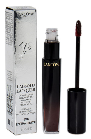 LANCOME L~ABSOLU LACQUER BUILDABLE SHINE & COLOR LONGWEAR LIP COLOR 296 Enchantement