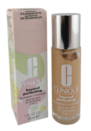 CLINIQUE BEYOND PERFECTING FOUNDATION +CONCEALER CN32 6.5 BUTTERMILK 30ML