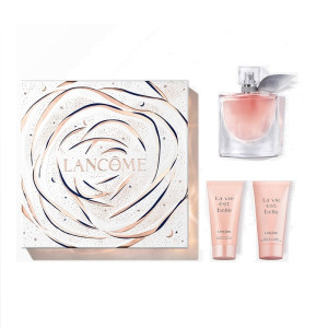LANCOME SET (La VIE EST Belle + Shower GEL + BODY Lotion ) woda perfumowana spray damskie 50 ml