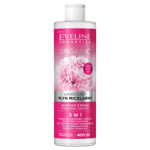 Eveline Cosmetics Organic łagodzący płyn micelarny do demakijażu z peonią 400ml