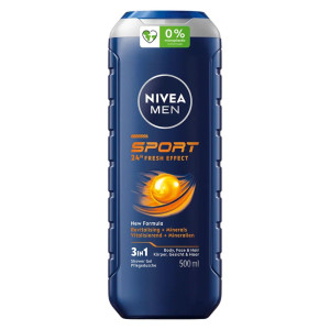 Nivea Men Sport żel pod prysznic do twarzy ciała i włosów 500ml
