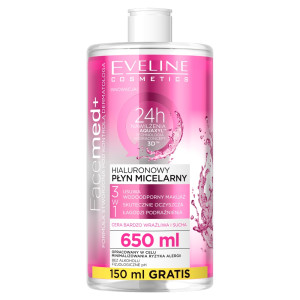 Eveline Cosmetics Facemed+ hialuronowy płyn micelarny 3w1 650ml